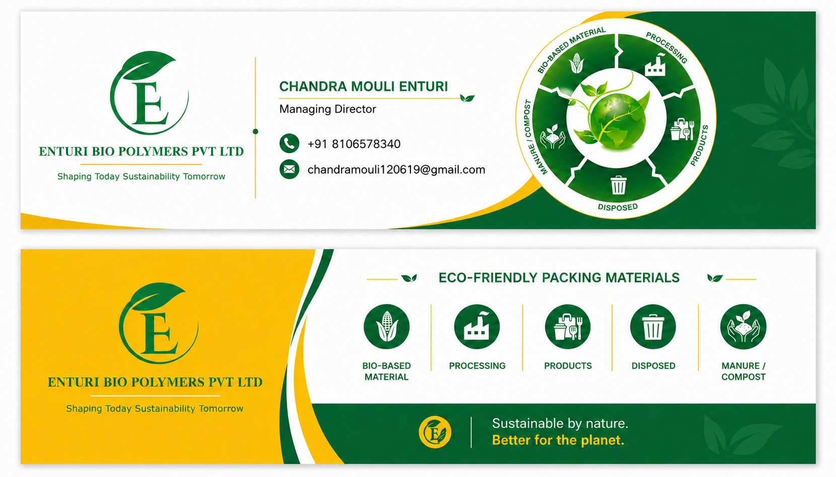 Enturi Bio Polymers Pvt Ltd Business Card Details